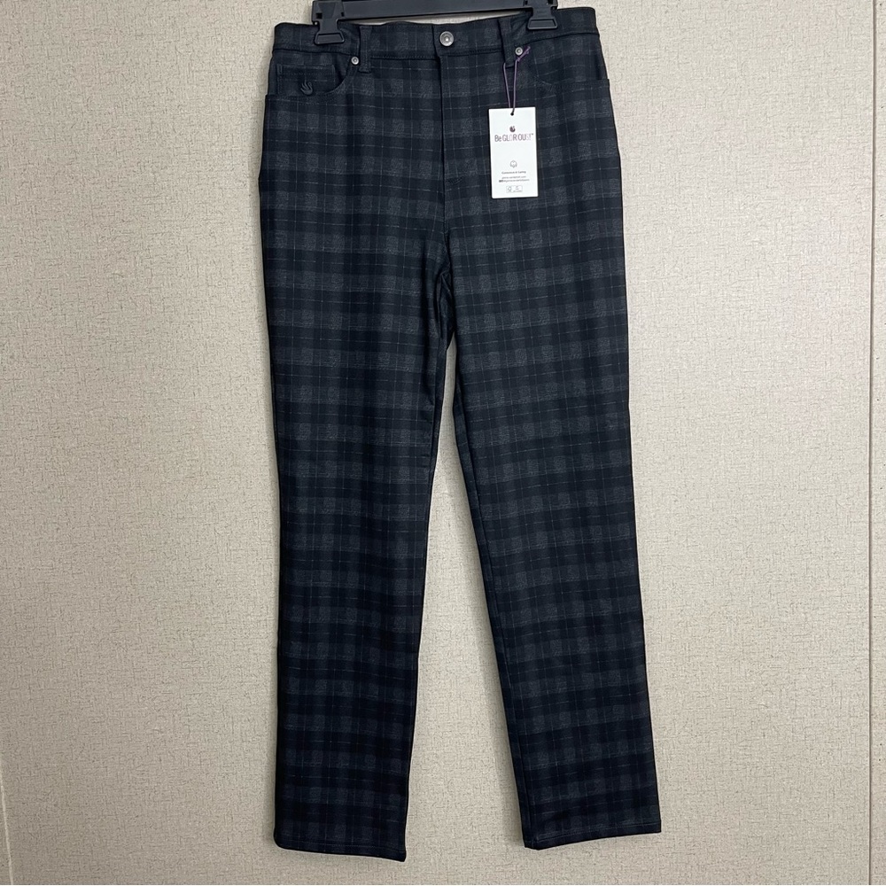 Gloria Vanderbilt Women's Amanda Ponte High Rise Knit Pant Black Gray prints - Picture 3 of 7